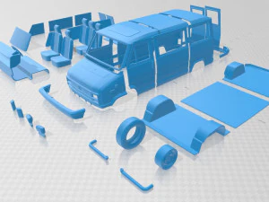 피아트 두카토 1981 인쇄용 밴 3D 프린트 모델