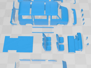 fiat ducato 1981 printable van Modèles 3D en vedette