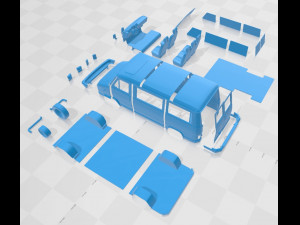 fiat ducato 1981 printable van Modèles 3D en vedette
