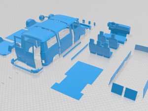 fiat ducato 1981 printable van Modèles 3D en vedette