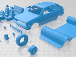 volkswagen polo 1990 printable car 3D Print Model