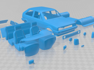 volkswagen polo 1990 printable car 3Dプリントモデル