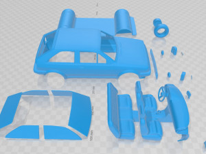 volkswagen polo 1990 printable car 3Dプリントモデル