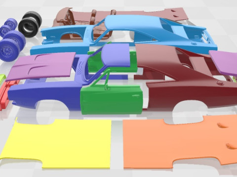 General lee 1969 printable car Modèles 3D en vedette