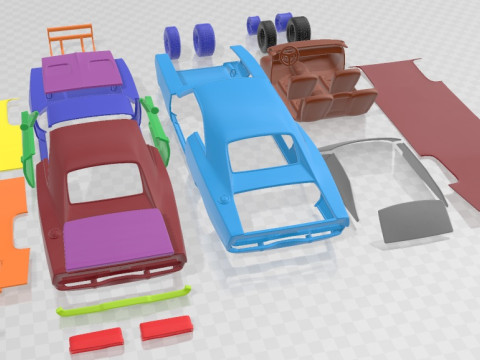 General lee 1969 printable car Modèles 3D en vedette