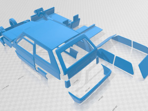fiat panda 30 1980 printable car 3D Baskı Modeli