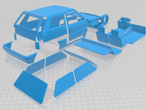 fiat panda 30 1980 printable car 3D Baskı Modeli
