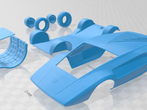 lancia stratos zero 1970 printable car 3D Print Model