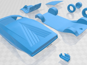 lancia stratos zero 1970 printable car 3D 프린트 모델