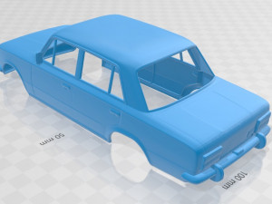 fiat 124 1972 printable body car 3D 프린트 모델