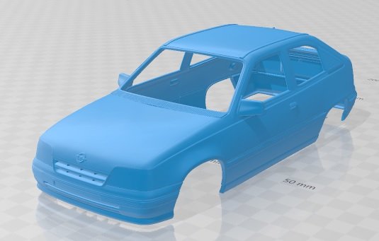 opel kadett 3 door 1991 printable body car Modelo de impresión 3D .c4d .max .obj .3ds .fbx .stl .blend 