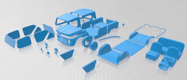 citroen mehari 1968 printable car Modèles 3D en vedette .c4d .max .obj .3ds .fbx .stl .blend 
