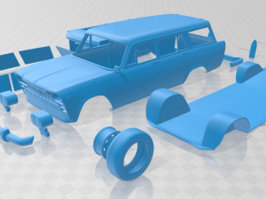 fiat 2300 familiare 1963 printable car 3D Print Model