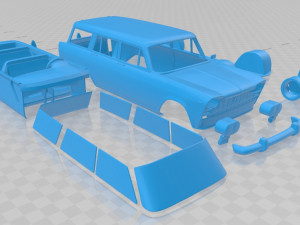 fiat 2300 familiare 1963 printable car 3D 프린트 모델