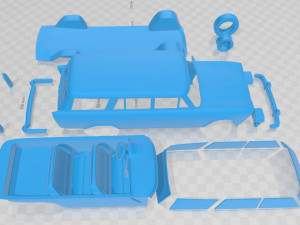 fiat 2300 familiare 1963 printable car 3D 프린트 모델
