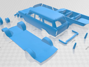 fiat 2300 familiare 1963 printable car 3D 프린트 모델