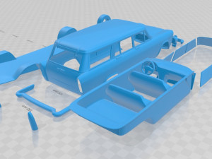 fiat 2300 familiare 1963 printable car 3D 프린트 모델