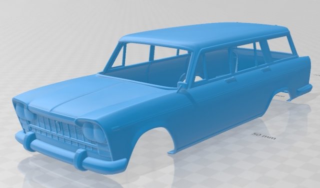 fiat 2300 familiare 1963 printable body car 3D 打印模型 .c4d .max .obj .3ds .fbx .stl .blend 