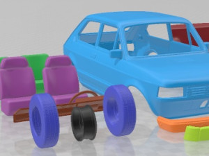 Fiat 147 printable car 3D Print Model