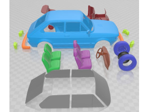 Fiat 147 printable car 3D Print Model