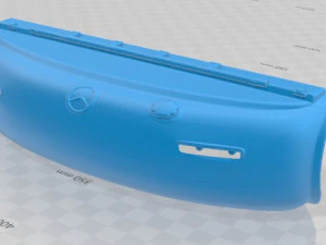 mercedes benz blue wonder renntransporter 1954 printable truck 3D Print Model