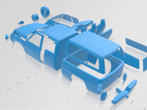 ram 1500 st 1999 printable car Modèles 3D en vedette