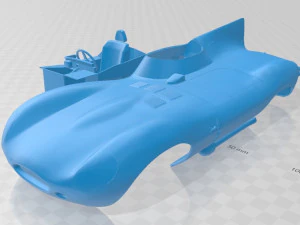jaguar d type 1955 printable body car 3D Print Model