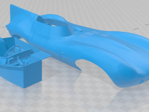 jaguar d type 1955 printable body car Modelo de impresión 3D