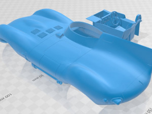 jaguar d type 1955 printable body car Modelo de impresión 3D