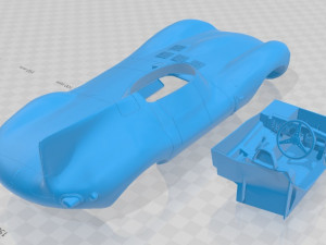 jaguar d type 1955 printable body car Modelo de impresión 3D