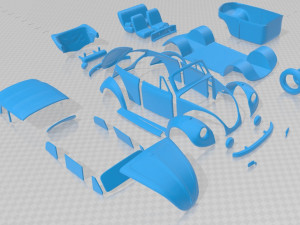 volkswagen beetle convertible 1975 printable car Modèles 3D en vedette
