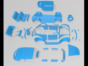 volkswagen beetle convertible 1975 printable car Modèles 3D en vedette