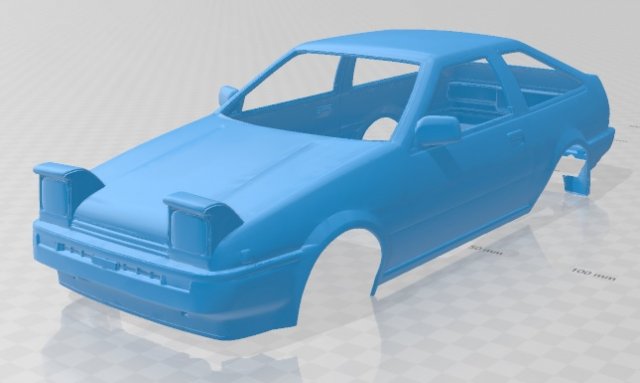 toyota sprinter trueno gt apex ae86 printable body car Modello di stampa 3D .c4d .max .obj .3ds .fbx .stl .blend 