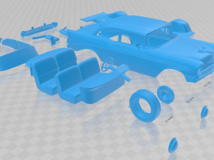 belair 1956 printable car Modèles 3D en vedette