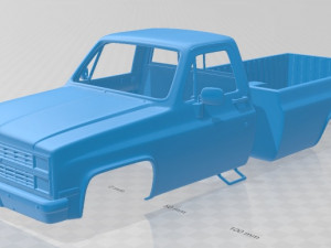 k10 silverado 1984 printable body car 3D 프린트 모델