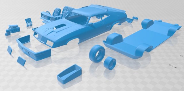 falcon gt coupe interceptor mad max 1979 printable car 3D Принт Модель .c4d .max .obj .3ds .fbx .stl .blend 