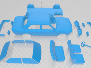 fiat 132 1977 printable car Model do druku 3D