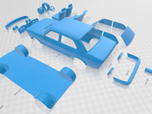 fiat 132 1977 printable car Model do druku 3D