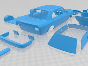 fiat 132 1977 printable car Model do druku 3D