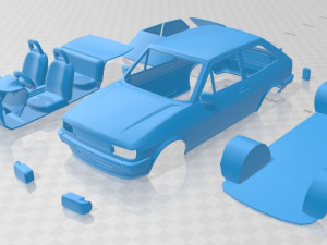 fiesta 1983 printable car 3D प्रिंट मॉडल