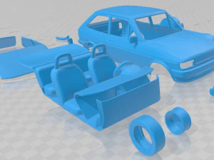 fiesta 1983 printable car 3D Print Model