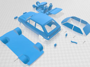 fiesta 1983 printable car 3D Print Model