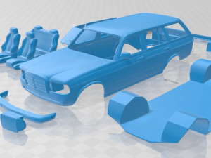 mercedes benz w123 1975 printable car 3D Print Model