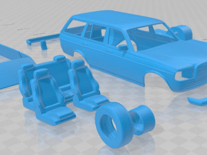 mercedes benz w123 1975 printable car 3D 打印模型