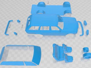 mercedes benz w123 1975 printable car 3D Print Model