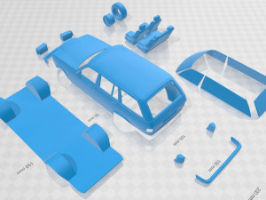 mercedes benz w123 1975 printable car 3D 打印模型