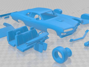 falcon 429 super cobra 1970 printable car 3Dプリントモデル
