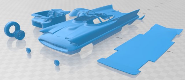 lincoln futura 1955 printable car 3D Druckmodell .c4d .max .obj .3ds .fbx .stl .blend 