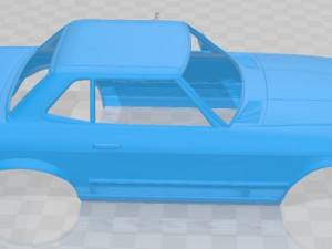 mercedes benz sl 1972 printable body car 3D Print Model