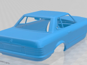 mercedes benz sl 1972 printable body car 3D Print Model
